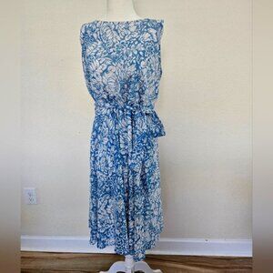 Perceptions Women's Floral Blue Long Dress size XLP.